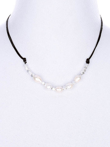 NECKLACE  LTN0215MSCRM - Scarvesnthangs
 - 2