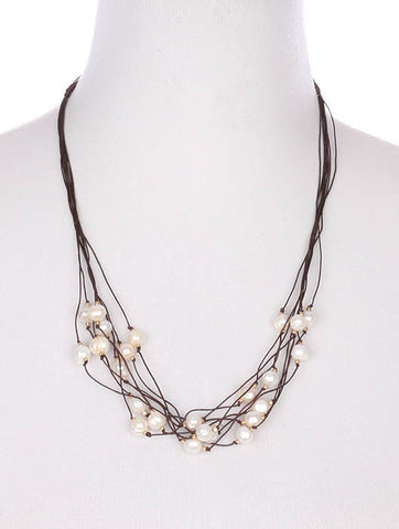 NECKLACE  LTN0223MGCRM - Scarvesnthangs
 - 2