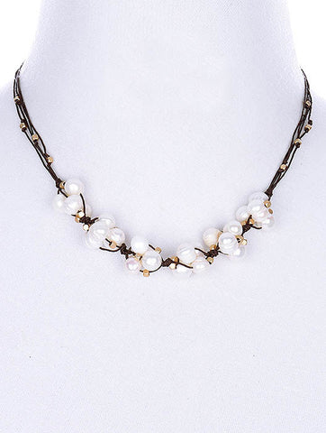 NECKLACE  LTN0226MGCRM - Scarvesnthangs
 - 2