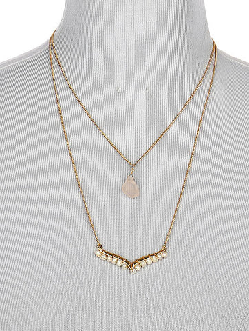 NECKLACE  LTS0109GDLPNK - Scarvesnthangs
 - 2