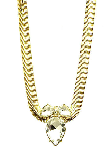 NECKLACE  LVS0075GDCLR - Scarvesnthangs
 - 2