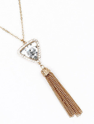 NECKLACE  LVS0085GDCLR - Scarvesnthangs
 - 3