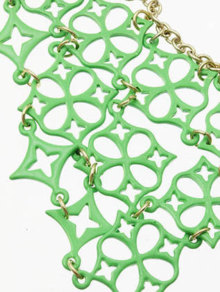 NECKLACE  LXN0170GDGRN - Scarvesnthangs
 - 3