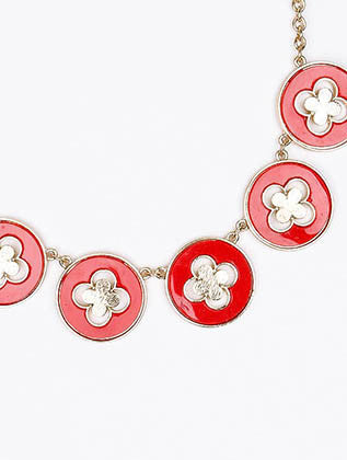 NECKLACE  LXN0186GDRED - Scarvesnthangs
 - 3