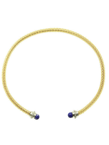 NECKLACE  LXN0367GDBLU - Scarvesnthangs
 - 2