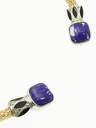 NECKLACE  LXN0371GDBLU - Scarvesnthangs
 - 3