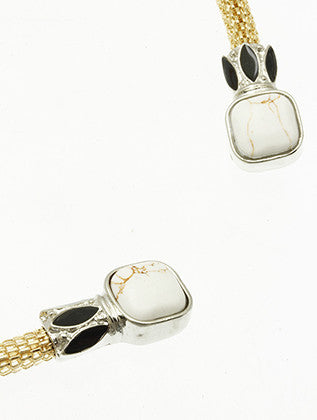 NECKLACE  LXN0371GDWHT - Scarvesnthangs
 - 3