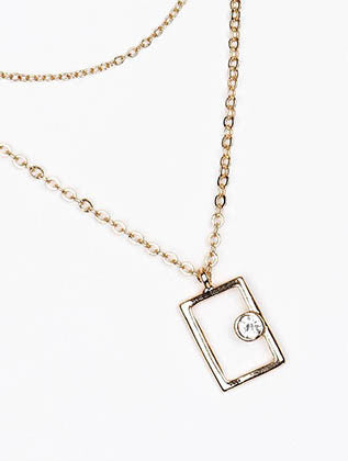 NECKLACE  LXN0467GDCLR - Scarvesnthangs
 - 3