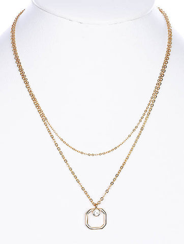 NECKLACE  LXN0468GDCLR - Scarvesnthangs
 - 2