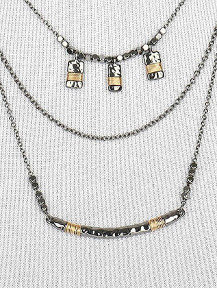 NECKLACE  LXN0487BNGOD - Scarvesnthangs
 - 3