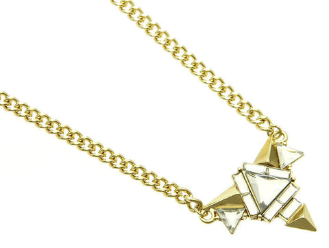 NECKLACE  LZN0200GDCLR - Scarvesnthangs
 - 2