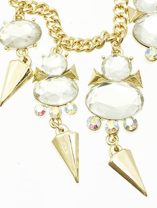 NECKLACE  LZN02041GDCLR - Scarvesnthangs
 - 3