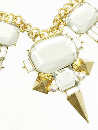 NECKLACE  LZN02051GDCLR - Scarvesnthangs
 - 3