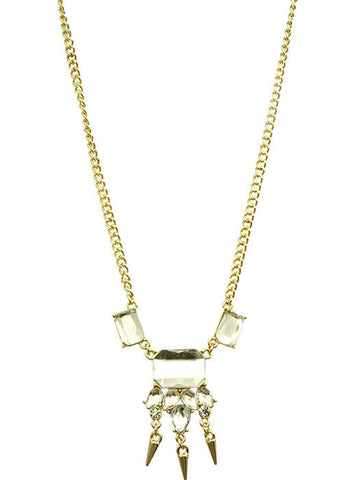 NECKLACE  LZN0209GDCLR - Scarvesnthangs
 - 2