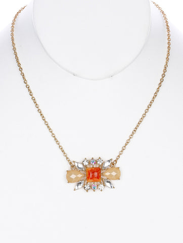 NECKLACE  LZN0211GDPCH - Scarvesnthangs
 - 2