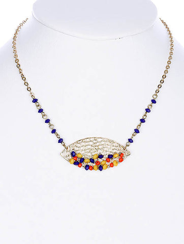 NECKLACE  LZN0214GDCOR - Scarvesnthangs
 - 2