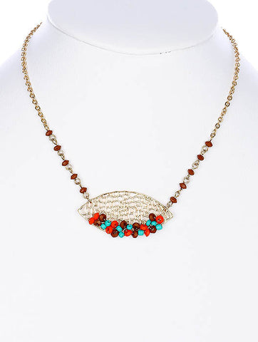 NECKLACE  LZN0214GDTUQ - Scarvesnthangs
 - 2