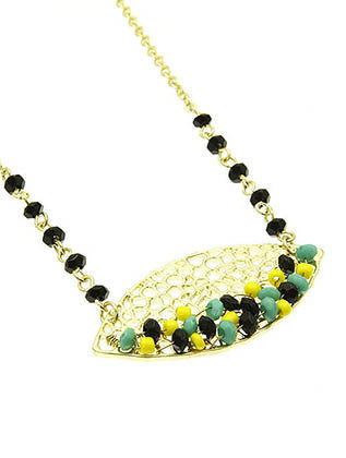 NECKLACE  LZN0214GDYEW - Scarvesnthangs
 - 3