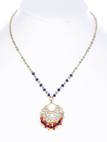 NECKLACE  LZN0215GDCOR - Scarvesnthangs
 - 2