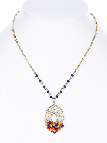 NECKLACE  LZN0219GDCOR - Scarvesnthangs
 - 2