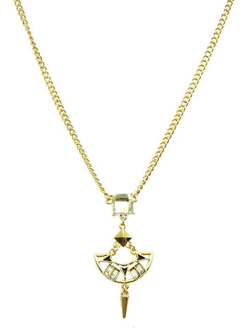 NECKLACE  LZN0248GDCLR - Scarvesnthangs
 - 2