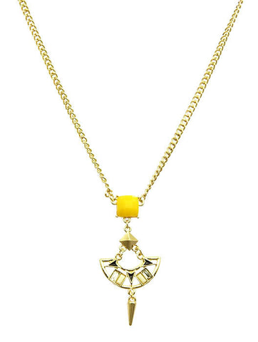 NECKLACE  LZN0248GDYEW - Scarvesnthangs
 - 2