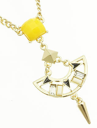 NECKLACE  LZN0248GDYEW - Scarvesnthangs
 - 3