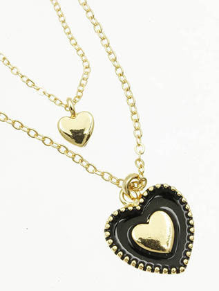 NECKLACE  LZN0253GDBLK - Scarvesnthangs
 - 3
