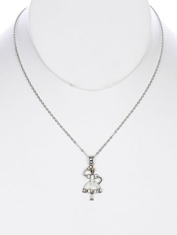 NECKLACE  MMN13342RDWHT - Scarvesnthangs
 - 2