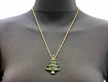 NECKLACE  MMN13389NGDGRN - Scarvesnthangs
 - 3