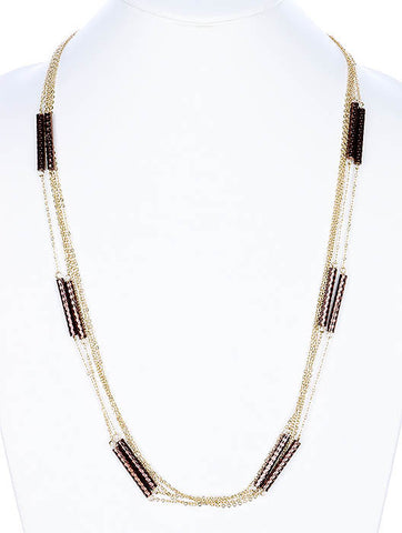 NECKLACE  MMN13750GDBRO - Scarvesnthangs
 - 2