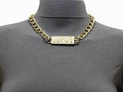 NECKLACE  MMN13836GDCLR - Scarvesnthangs
 - 3