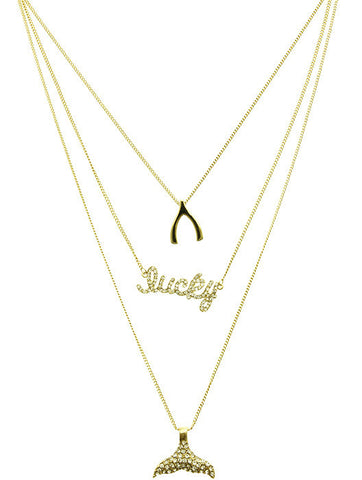 NECKLACE  MMN13846GDCLR - Scarvesnthangs
 - 2