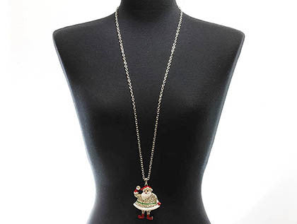 NECKLACE  MMN13915RDCLR - Scarvesnthangs
 - 3