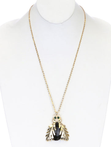 NECKLACE  MMN13973GDBLK - Scarvesnthangs
 - 2