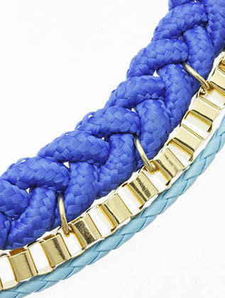 NECKLACE  MMN14706GDBLU - Scarvesnthangs
 - 3