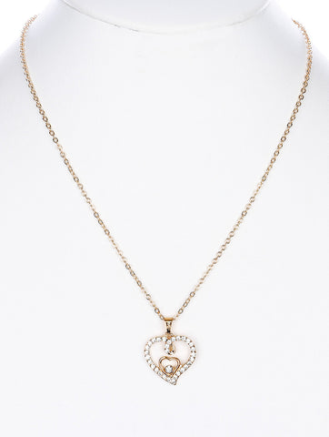 NECKLACE  MMN14762GDCLR - Scarvesnthangs
 - 2