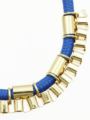 NECKLACE  MMN14772GDBLU - Scarvesnthangs
 - 3