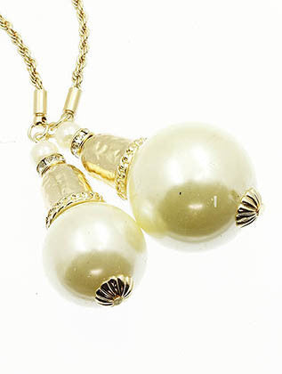 NECKLACE  MMN14816GDCRM - Scarvesnthangs
 - 3