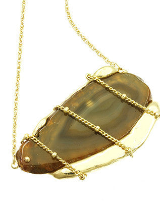 NECKLACE  MMN14924GDBRO - Scarvesnthangs
 - 3