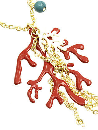 NECKLACE  MMN14992GDRED - Scarvesnthangs
 - 3