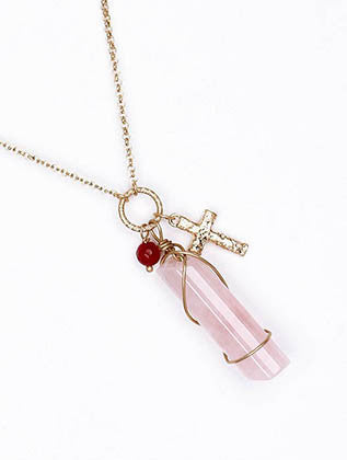 NECKLACE  MMN15013GDPNK - Scarvesnthangs
 - 3