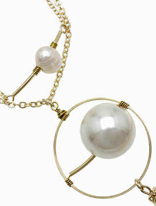 NECKLACE  MMN15030GDCRM - Scarvesnthangs
 - 3