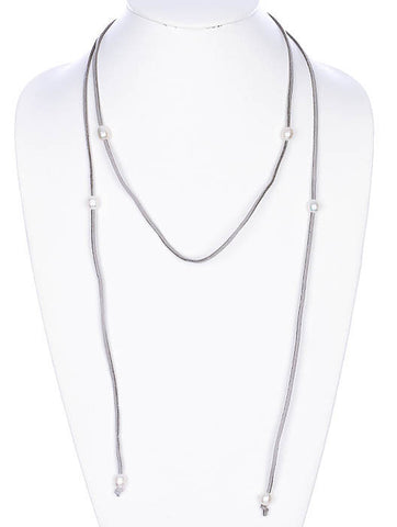 NECKLACE  MMN15045GRY - Scarvesnthangs
 - 2