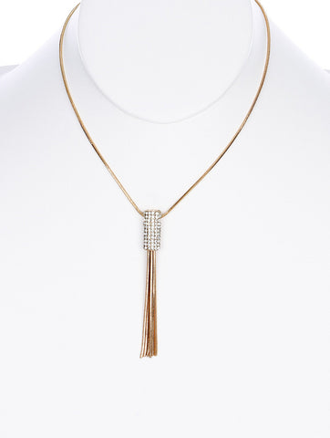 NECKLACE  MMN15106GDCLR - Scarvesnthangs
 - 2