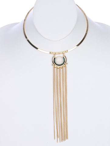 NECKLACE  MMN15175GDWHT - Scarvesnthangs
 - 2
