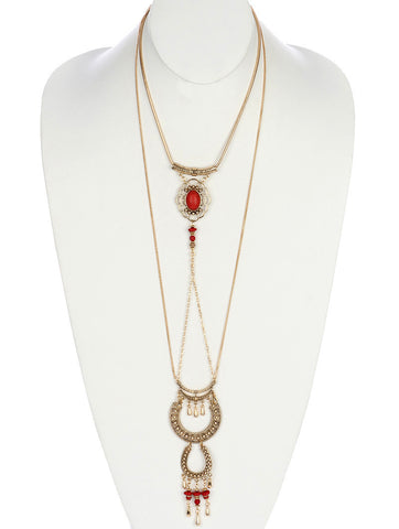 NECKLACE  MMN15297GDCOR - Scarvesnthangs
 - 2