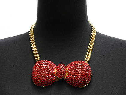 NECKLACE  NHN1059RDBLU - Scarvesnthangs
 - 3