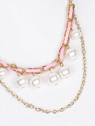 NECKLACE  NIN1409GDPNK - Scarvesnthangs
 - 3