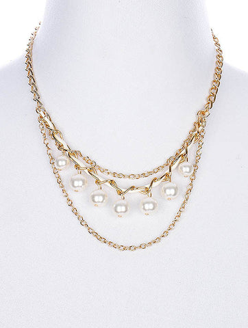 NECKLACE  NIN1409GDWHT - Scarvesnthangs
 - 2